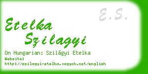 etelka szilagyi business card