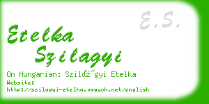 etelka szilagyi business card